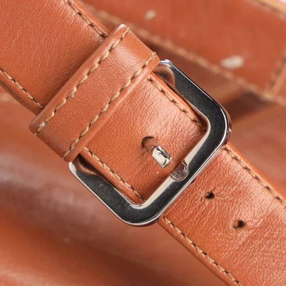 Loro Piana Ankle Strap Sandals in Brown Leather
